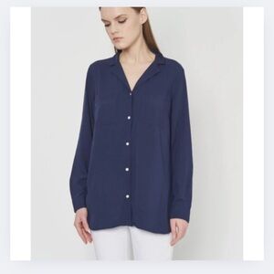 Old Navy Blue Button-Up Blouse